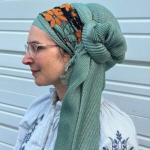 Floral Lace Half Wrap Headband