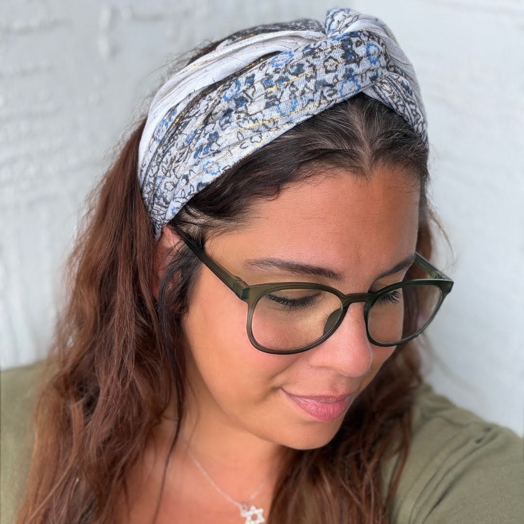 Long Vintage Fringed Israeli Tichel - Image 3